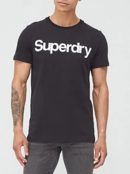 Image of Superdry Core Logo T-Shirt - Black Size M Men