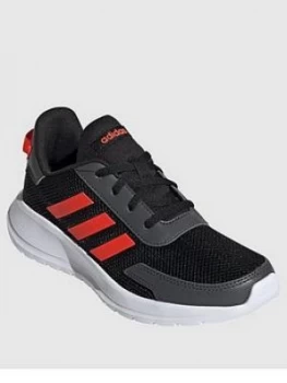 Image of Adidas Tensaur Run Junior Trainers, Black/Orange, Size 5.5