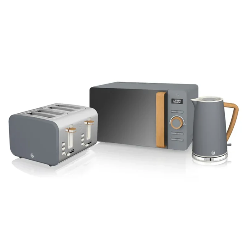 Image of Swan EEJB145 1.7L Kettle, 4 Slice Toaster & 20L Microwave Triple Pack