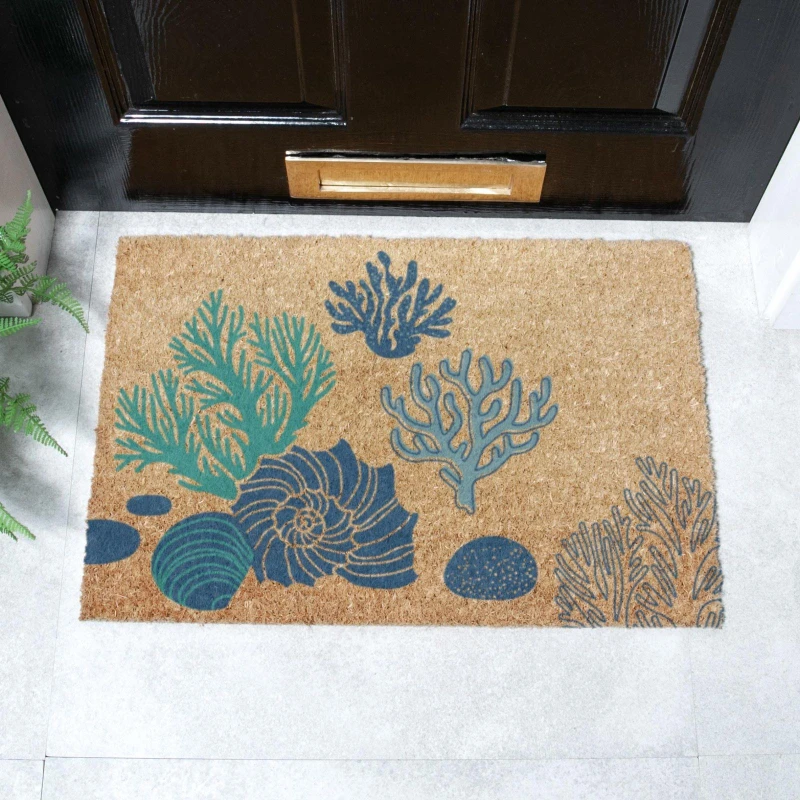 Image of Artsy Doormats Coral & Shells Doormat (60 X 40Cm)