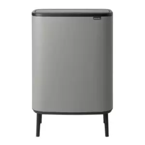 Image of Brabantia Bo Touch Bin Hi - 2 x 30L - Mineral Concrete Grey