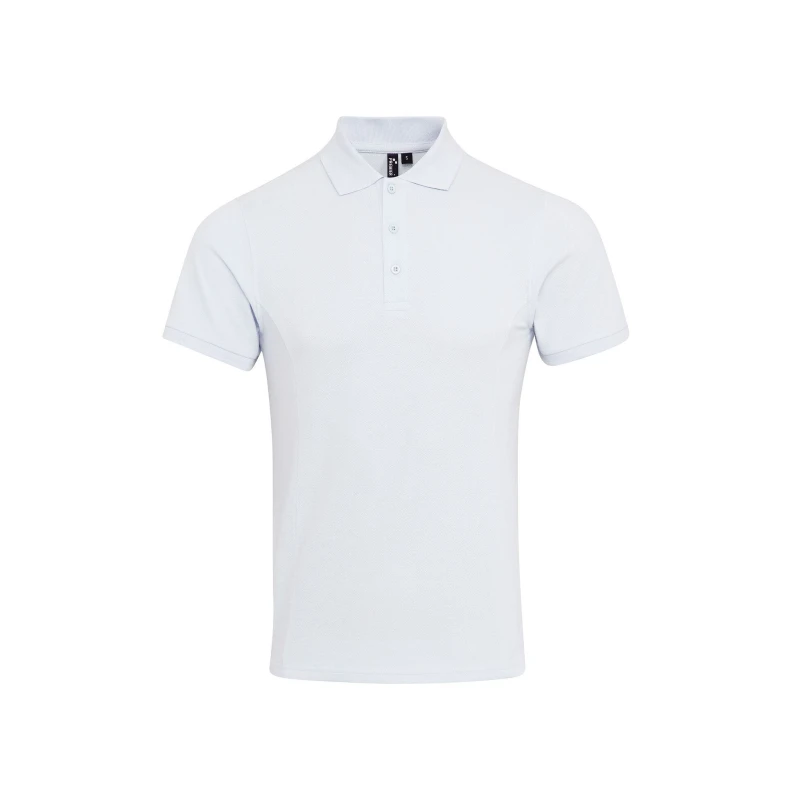 Image of Premier Premier Men Coolchecker Plus Pique Polo With CoolPlus in White Size: Small White S Male 5057819682175
