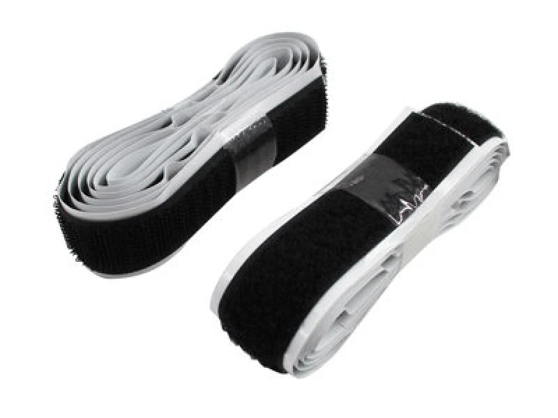 Image of Faithfull 0170201Bklhtb Hook & Loop Self Adhesive Tape Black 20mm X1M Faitapehlb