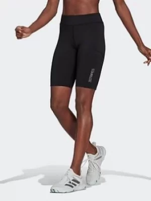 Image of adidas Club Short Tennis Tights, Black/White, Size 2Xs, Women