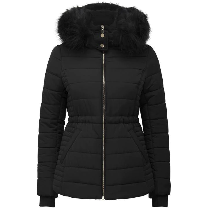 Image of Forever New Black 'Lisa' Short Puffa Jacket - 10