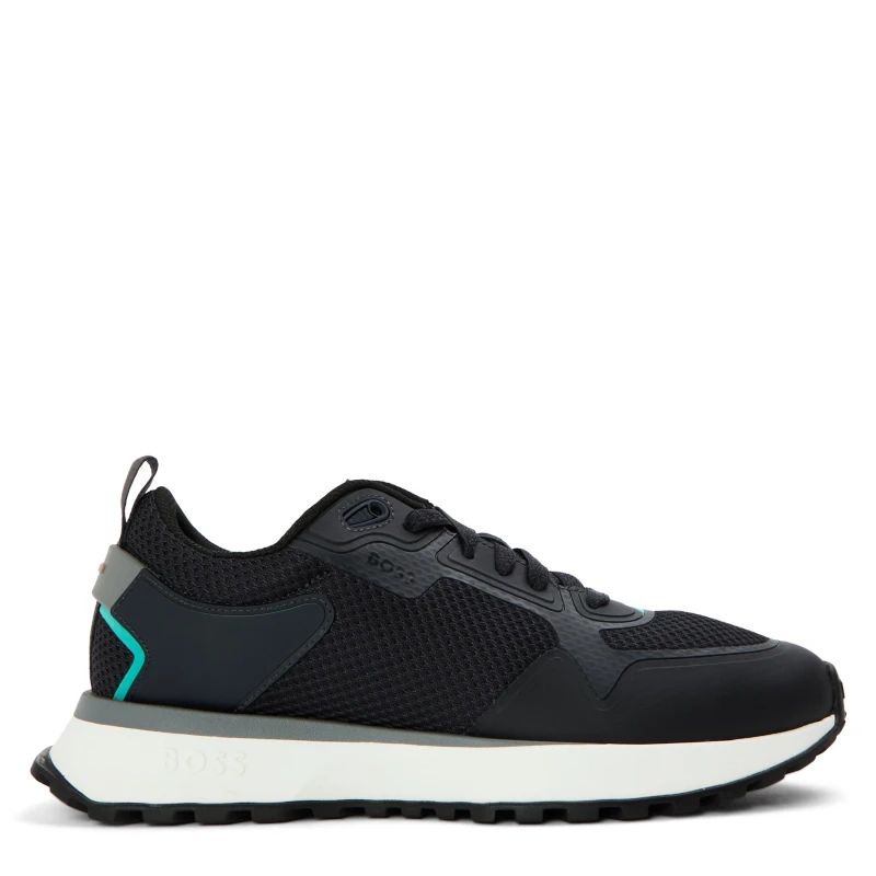 Image of Boss Mens Jonah Breathable Mesh Reflective Trainers Dark Blue male 6 (40)