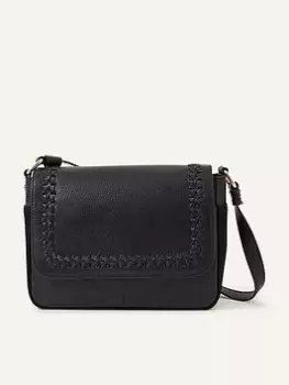 Image of Accessorize Leather Stitch Detail Cross-Body Bag
