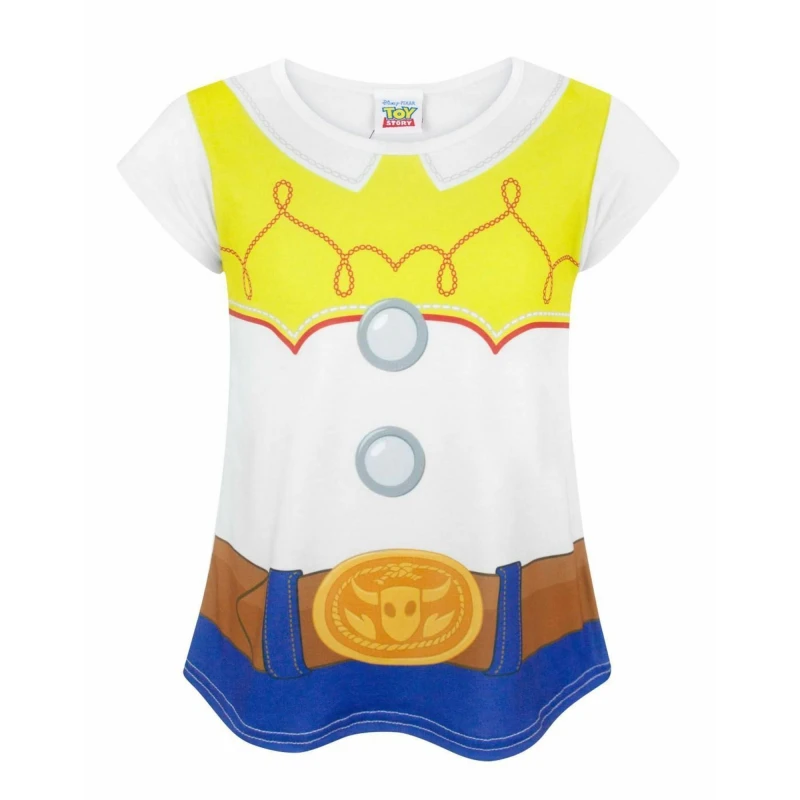 Image of (5-6 Years) Disney Short Sleeved T-Shirt (Girls White)