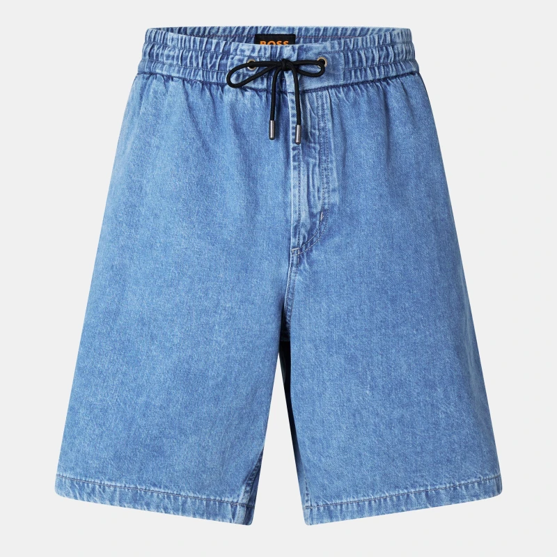 Image of Boss Mens Sandrew Denim Shorts Bright Blue 439 male S