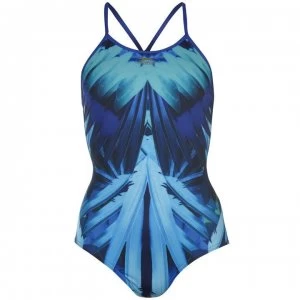 Image of Slazenger Meshback Swimsuit Ladies - Blue Feather