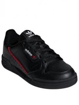 Image of adidas Originals CONTINENTAL 80 Childrens Trainers - Black, Size 2