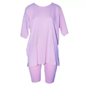 Image of Forever Dreaming Womens/Ladies Oversized Tee Pyjama Set (S) (Lilac)