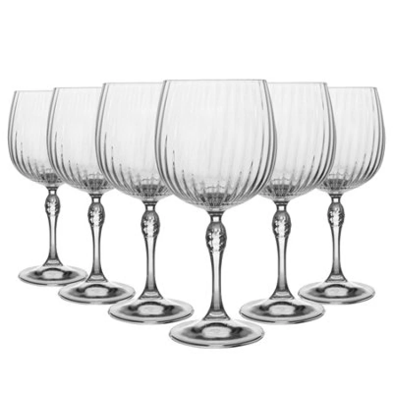 Image of Bormioli Rocco America '20s Gin and Tonic Glasses - 745ml - Clear - Pack of 6 Clear unisex