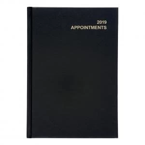 Image of Office A5 2019 Appointment Diary Day to Page Casebound and Sewn Vinyl