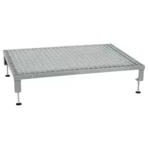 Image of Fort Adjustable Steel Work Platform 300 x 610 x 1210 Mesh Light Grey