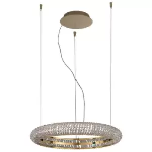 Image of Kolarz Lighting - Kolarz NOBILE - Integrated LED Designer Crystal Cylindrical Pendant Light Gold