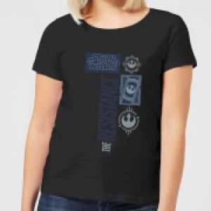 Image of Star Wars The Resistance Black Womens T-Shirt - Black - S
