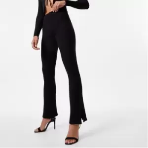 Image of Jack Wills Ribbed Split Hem Trousers - Black