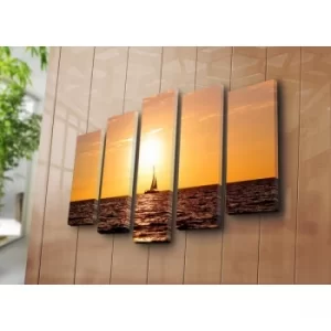 Image of 5PATK-141 Multicolor Decorative Canvas Painting (5 Pieces)