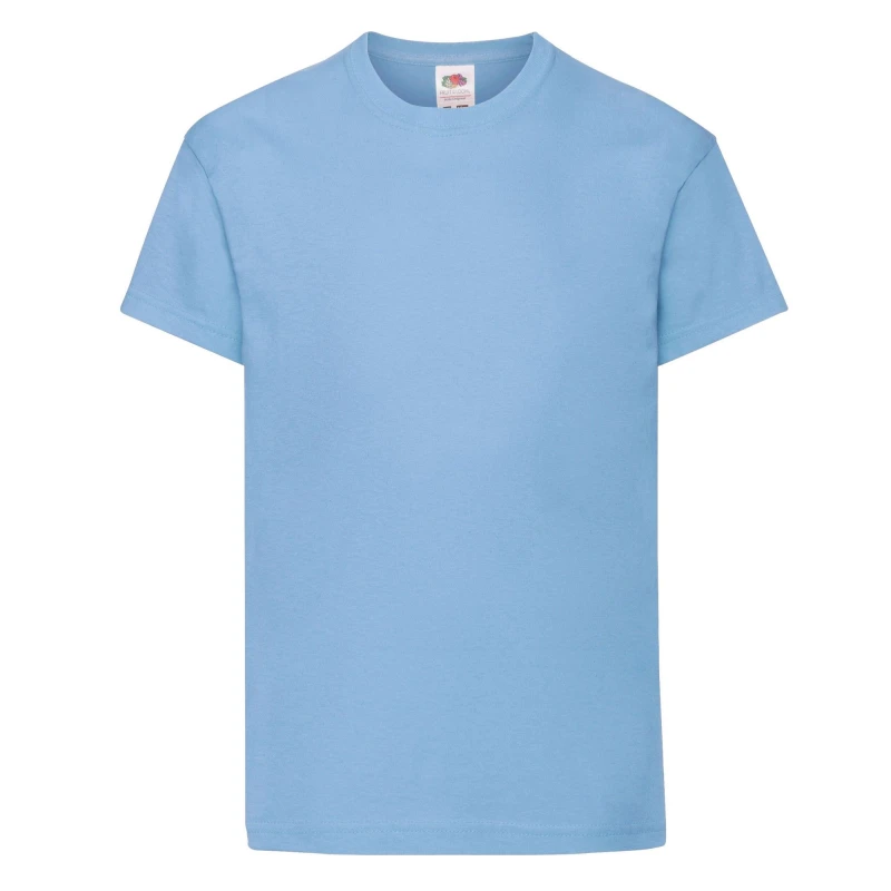 Image of Fruit of the Loom Original T-Shirt in Blue Size: 12-13 Years Blue Unisex 12-13 Years