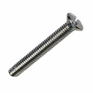 Image of Zexum M3.5 X 40mm Nickel Plated Electrical Plug Socket Screws - 100 Pack