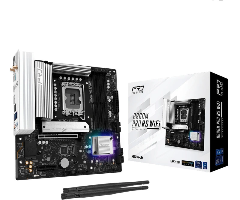 Image of Asrock B860M Pro RS WIFI (LGA 1851) DDR5 Micro-ATX Motherboard