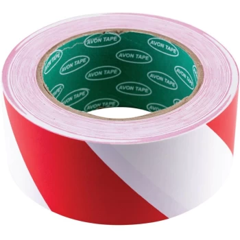 Image of Avon 50MM Red & White Hazard Marking Tape