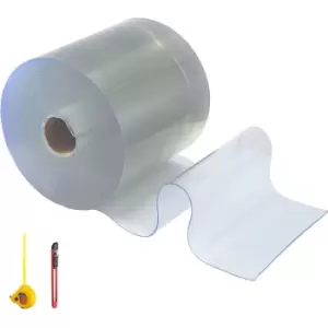 Image of VEVOR PVC Plastic Door Curtain Smooth Door Bulk Roll Clear 300mm Width x 3mm Thickness x 25m Length