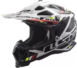 Image of LS2 MX700 Subverter Evo Stomp Motocross Helmet, black-white, Size S, black-white, Size S