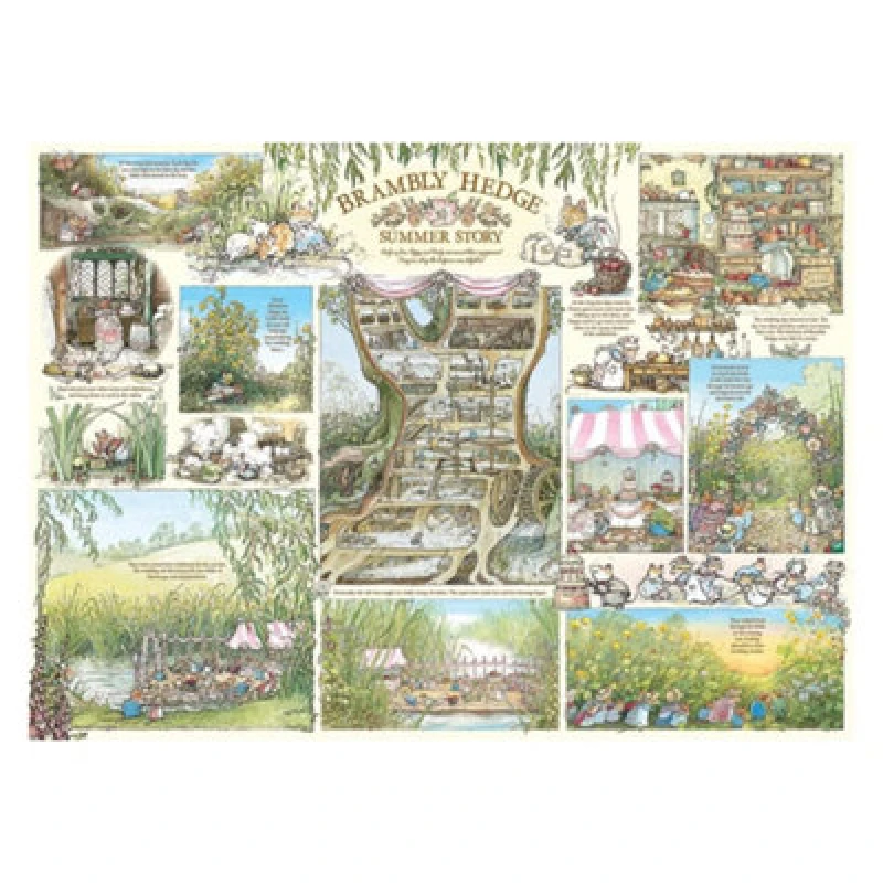 Image of Cheatwell Games Brambly Hedge Summer Story Jigsaw Puzzle 1000 Pieces Multi