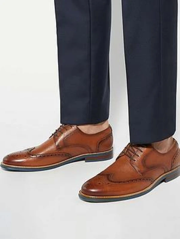 Image of Dune London Dune London Men 'Stanford' Leather Lace Up Shoes Size: 6 Tan 6 Male 5050808577292