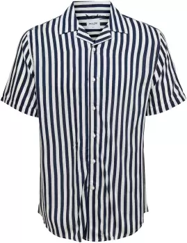 Image of ONLY and SONS ONSWAYNE LIFE SS VISCOSE SHIRT NOOS Short-sleeved Shirt blue white