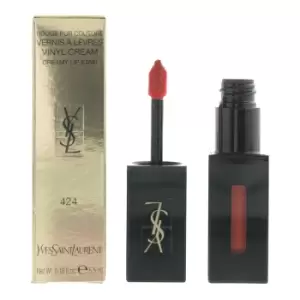 Image of Yves Saint Laurent Vernis a Levres Vinyl Cream Liquid Lipstick 5.5ml - 424 Call Me Subversive
