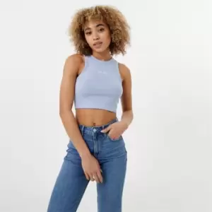 Image of Jack Wills Cropped Racer Tank - Blue