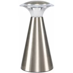 Image of Wireless Chrome Portable Battery Operated LED Touch Dimmer Table Lamp