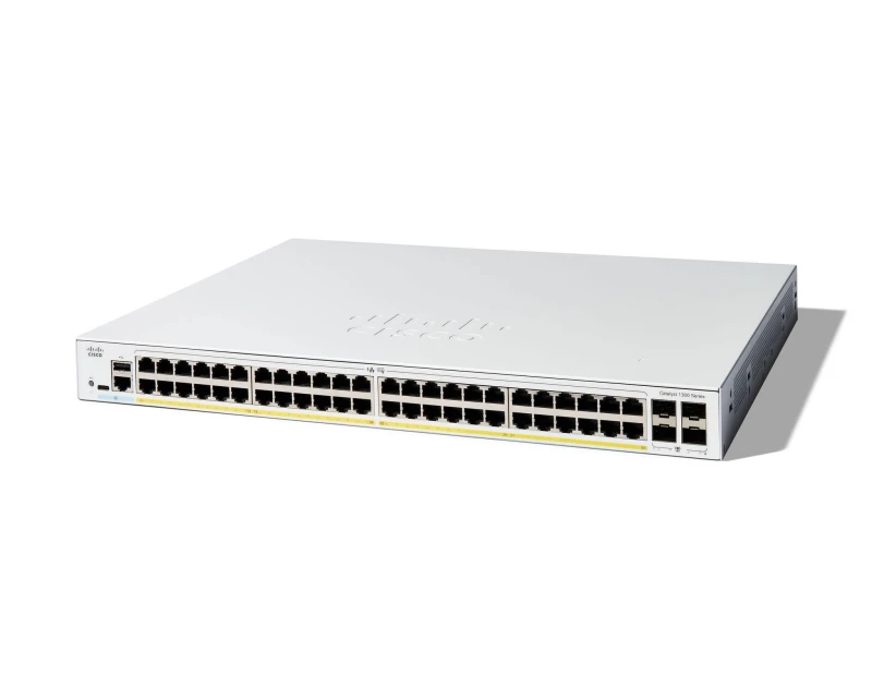Image of Cisco Cisco Catalyst 1300-48P-4G Managed Switch, 48 Port GE, PoE, 4x1GE SFP, Limited Lifetime Protection (C1300-48P-4G) C1300-48P-4G