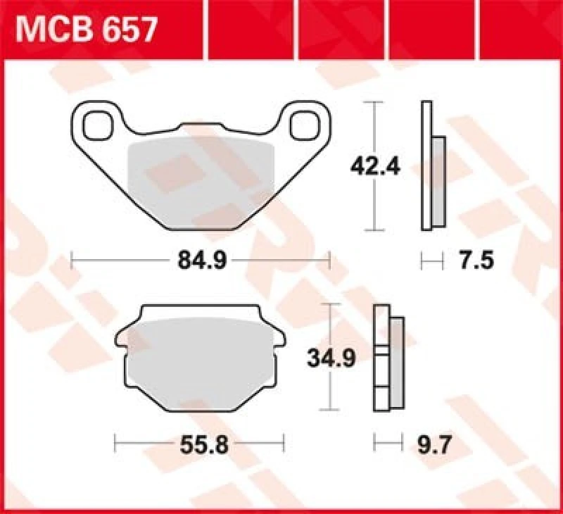Image of TRW Lucas Brake pad MCB657