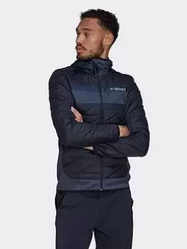 Image of adidas Terrex Multi Hybrid Insulated Jacket, Navy/Grey, Size S, Men
