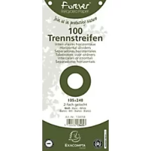 Image of Forever Horizontal Dividers 105x240mm, White, 12 Packs of 100