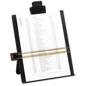 Image of 5 Star Office Desktop Copyholder with Line Guide Ruler A4 Black