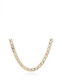 Image of Rachel Jackson London 22Ct Gold Plated Silver Choker Style Statement Chevron Curb Necklace