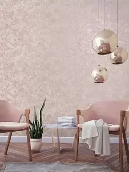 Image of Holden Obsidian Pink and Rose Gold Wallpaper