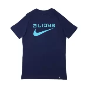 Image of 2022-2023 England Three Lions Tee (Navy) - Kids