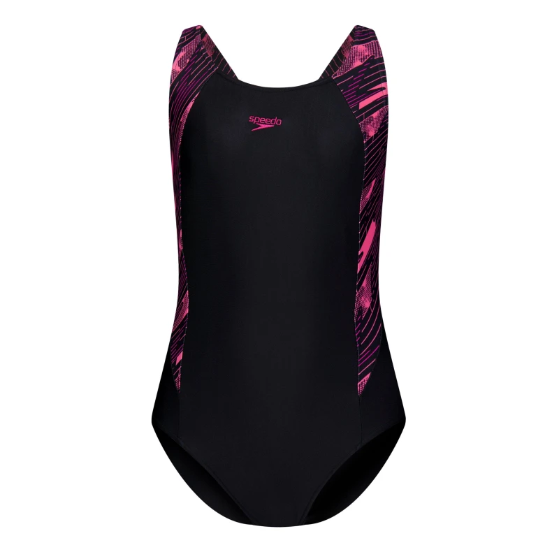 Image of Speedo Hyperboom Splice Muscleback Swimsuit Junior Girls - Purple Purple L