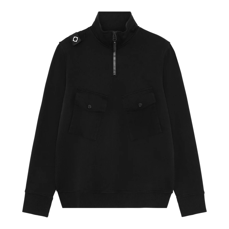 Image of Gant Zip Fleece Jumper Black 005 male S