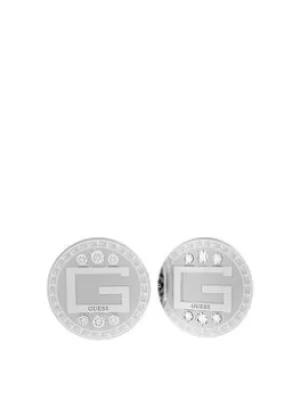 Image of Guess Guess G Solitaire Ladies Stud Earrings, Silver, Women