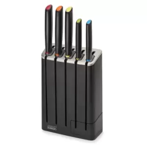Image of Joseph Joseph Elevate 5 Piece SlimBlock Knife Set Blue/Black/Orange