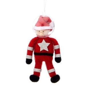 Image of Sass & Belle Santa Astronaut Felt Hanging Decoration