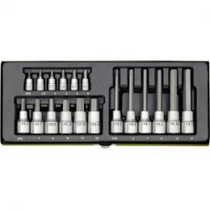 Image of Proxxon Industrial 23 100 Allen Bit set 18 Piece 1/4 (6.3 mm), 1/2 (12.5 mm)