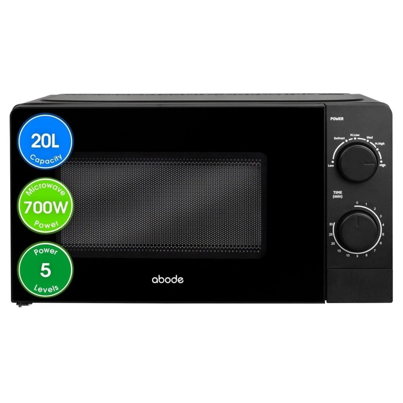 Image of ABODE AMM2005B Compact Solo Microwave - Black 5056233836195